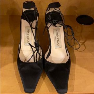 Jimmy Choo satin strap heels in 36.5